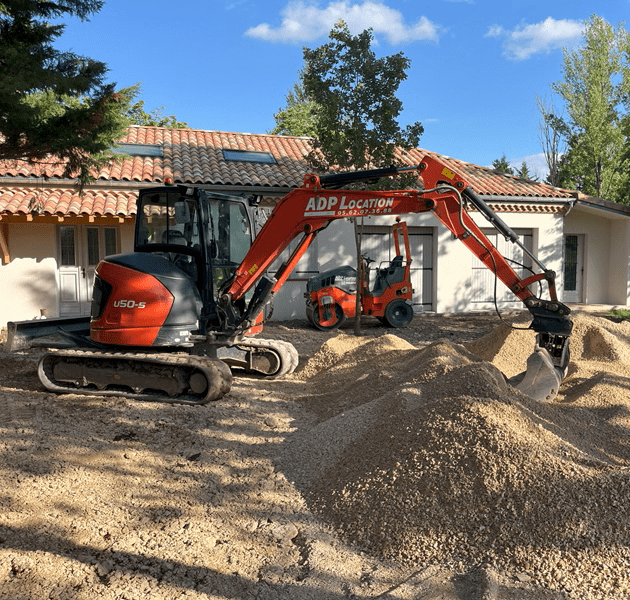 Rénovation extérieure toulouse travaux de terrassement en cours Rénovation extérieure toulouse travaux de terrassement en cours
